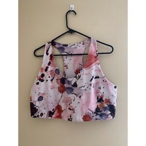 Zella XXL Tie Dye Paint Splotch Sports Bra Workout Activewear Athletic